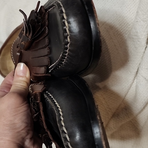 Cole‎ Haan black/brown tasseled moc loafers 9D - Picture 4 of 11